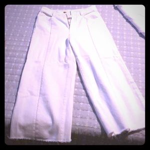 Anthropologie Wide Leg white jeans